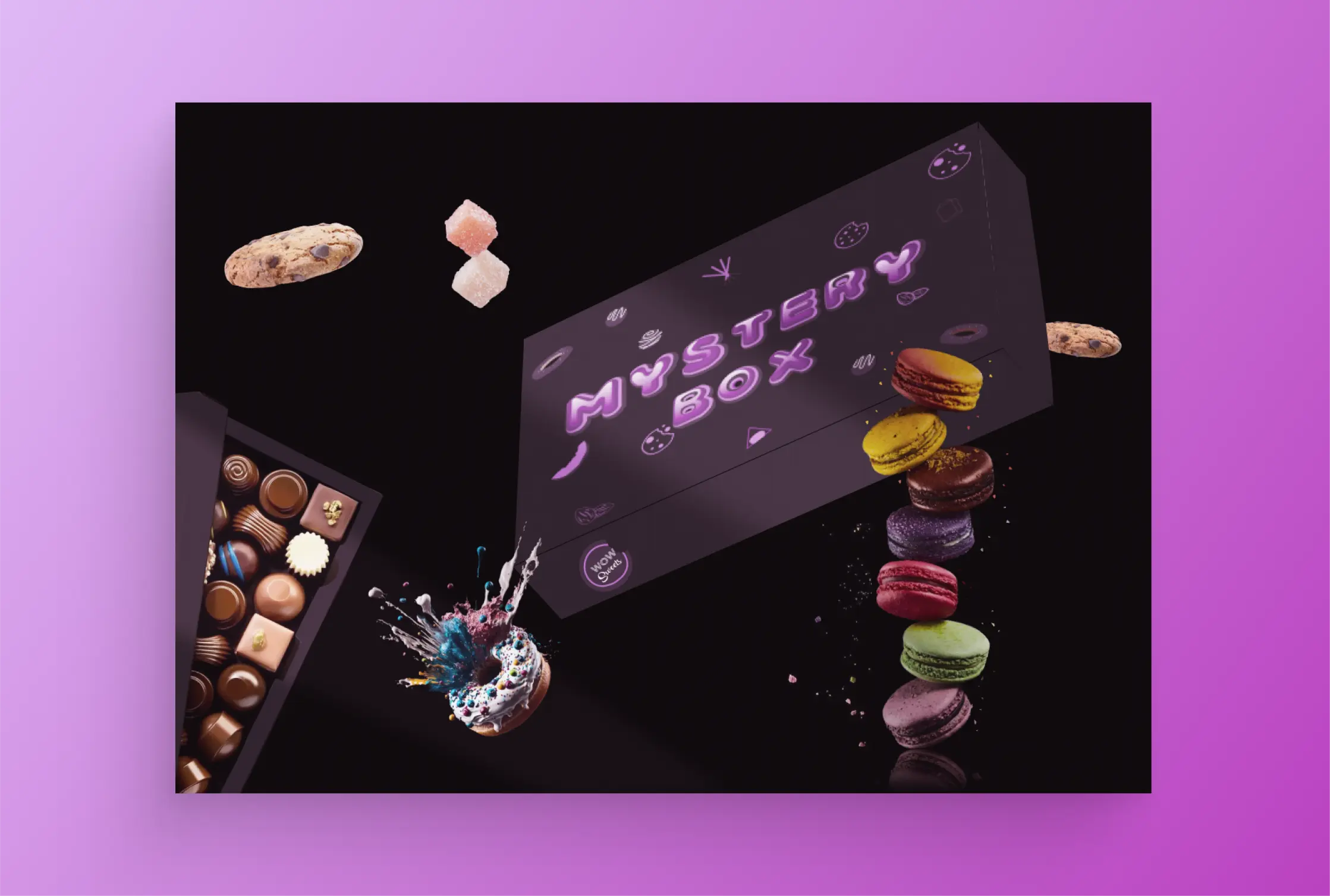 Sweets box packaging design